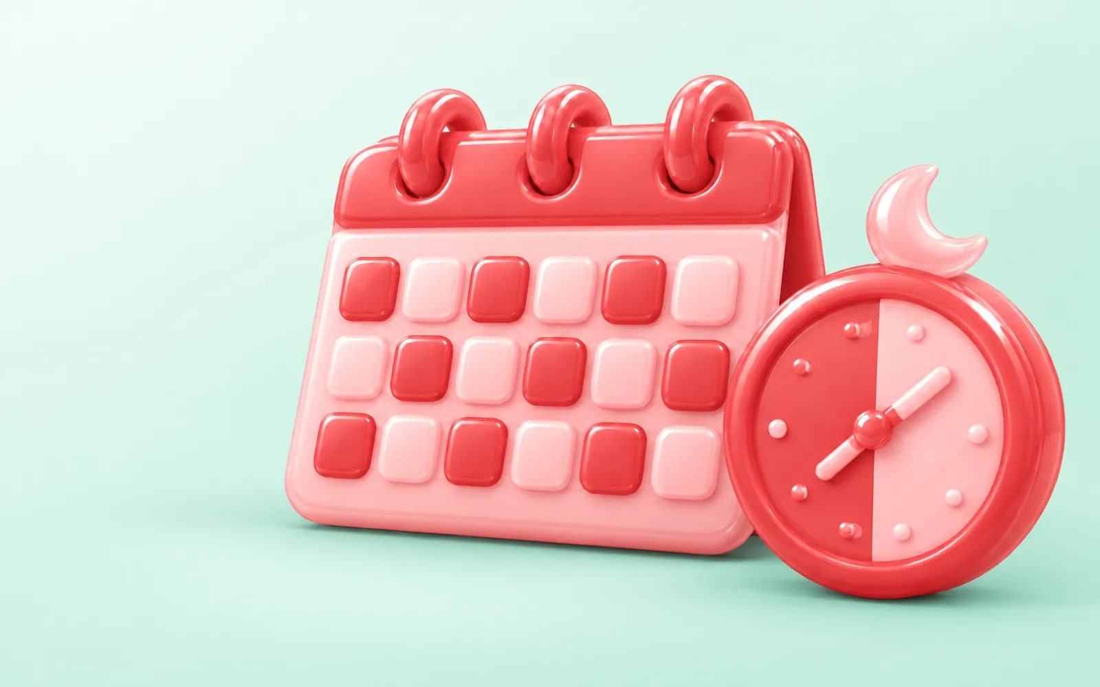 Ilustração de calendário com a escala 12x36 alternando dias de plantão e descanso